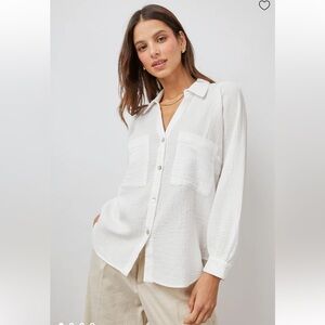 RAILS Lauren Shirt in Gauze White cotton